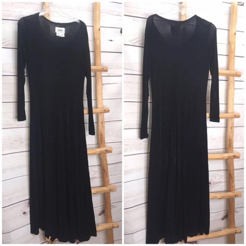FLAX Black Maxi Dress